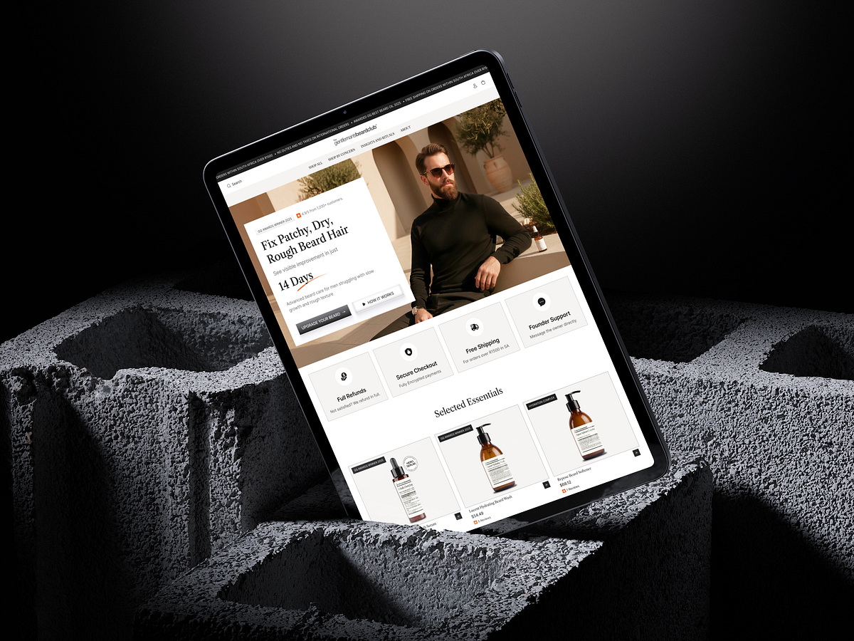 The Gentleman’s Beard — Home Page Redesign Image 6