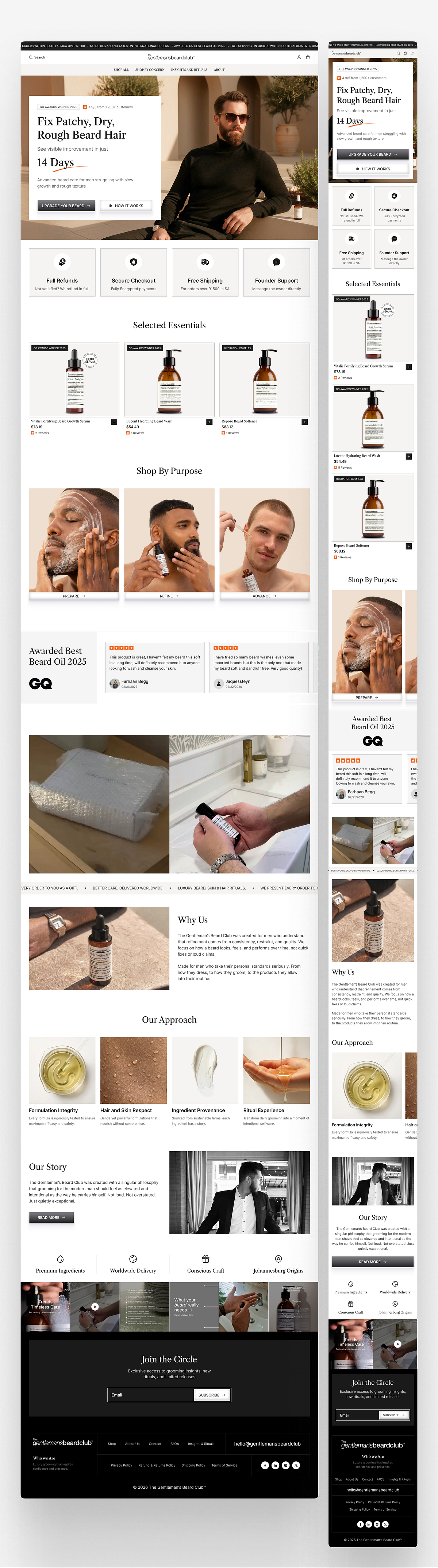 The Gentleman’s Beard — Home Page Redesign Image 8