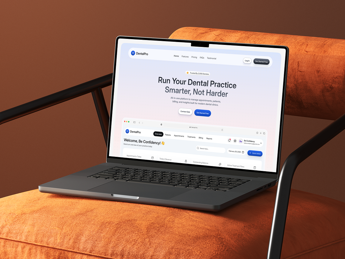 DentalPro — SaaS Landing Page Hero Section Image 0
