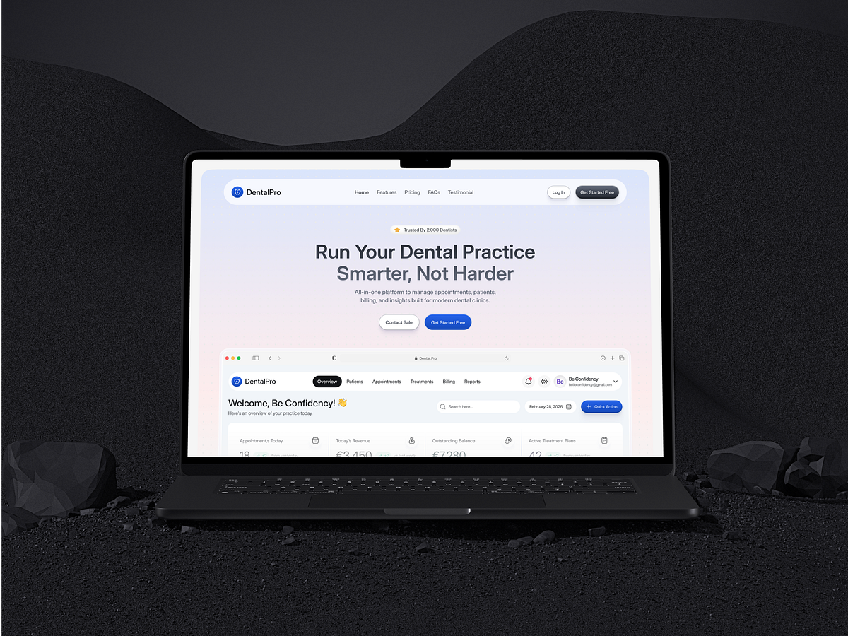 DentalPro — SaaS Landing Page Hero Section Image 3