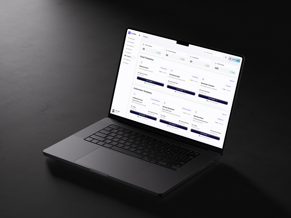 Email Marketing SaaS Dashboard UIUX | Templates Image 1