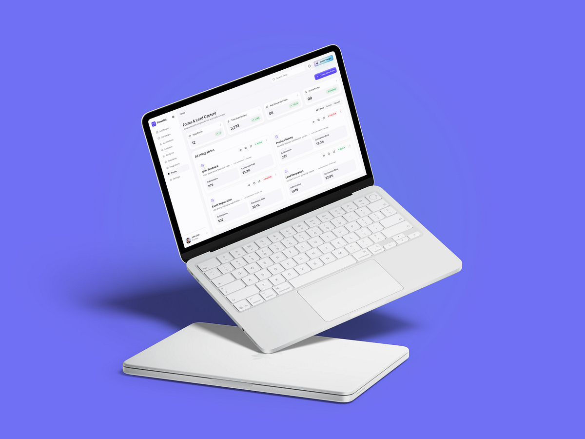 Email Marketing SaaS Dashboard UIUX | Lead Capture Forms Image 0