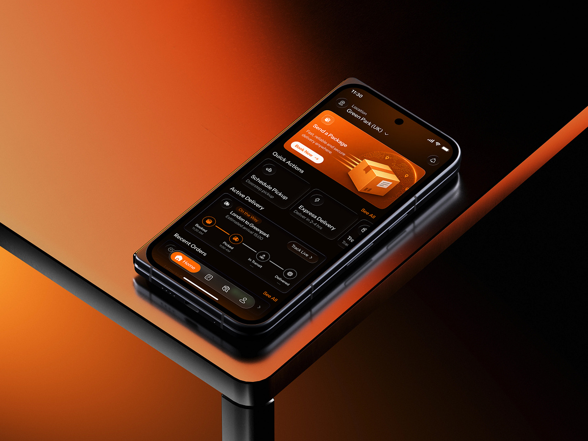 Courier Delivery Mobile App UIUX Design | Parcel Tracking Image 0
