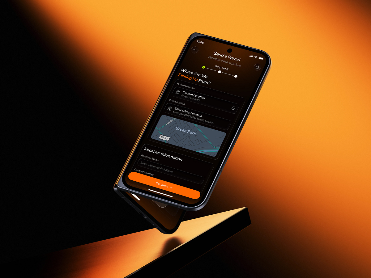 Courier Delivery Mobile App UIUX Design | Parcel Tracking Image 1