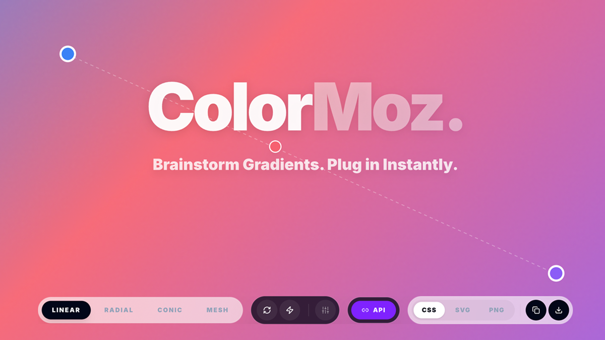 CSS Gradient Generator & Color Palette Tool - ColorMoz