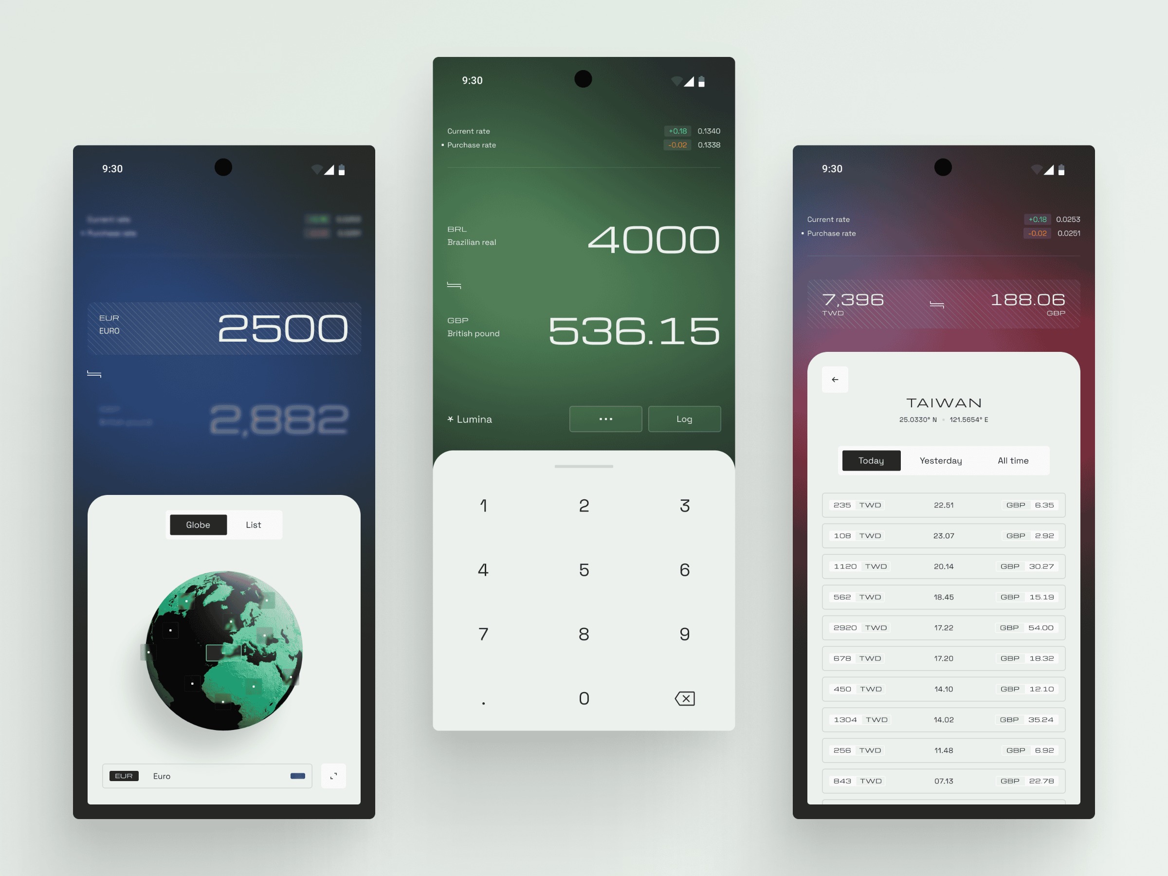 Lumina currency converter app | Mobile UI design Image 2
