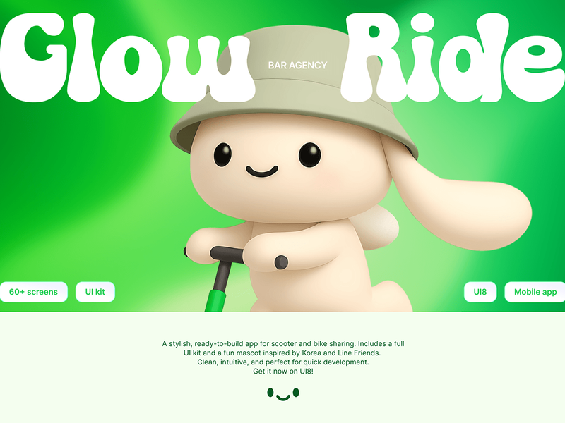 GlowRide: UX/UI & UI kit