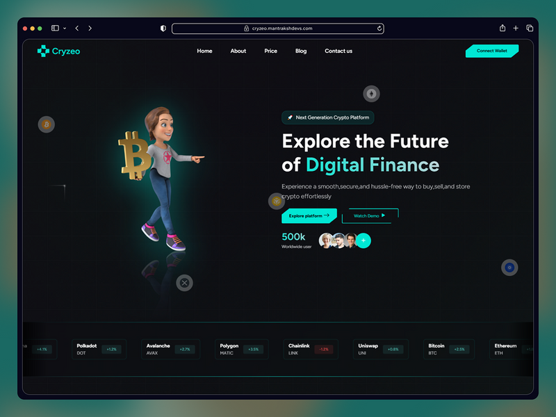 Crypto Web3 Landing Page UI Design
