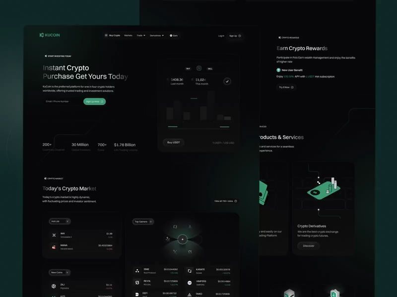 KuCoin Redesign Concept — 3D Motion & Web3 Design