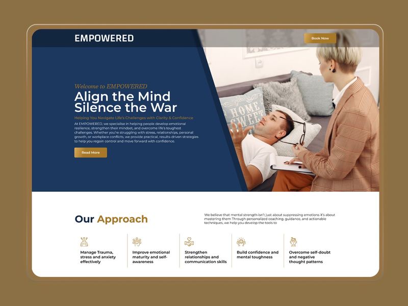 EMPOWERED — Mindset Coaching & Wellness UI Design