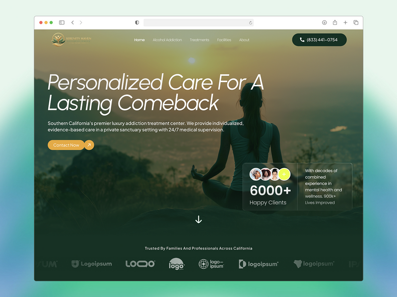 Exploring a luxury wellness landing page focused on calmness