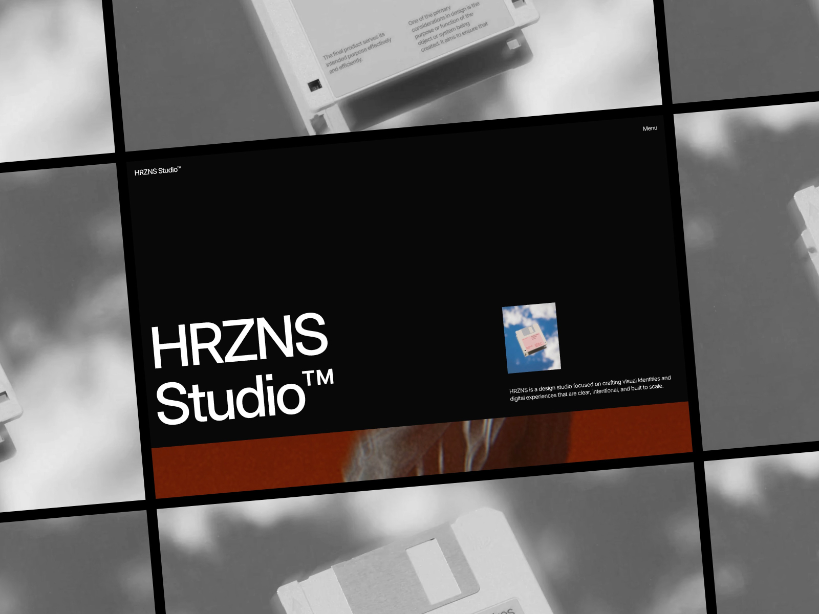 HRZNS: Free Portfolio Website Template by Ludovic Losco — Framer Marketplace Image 0