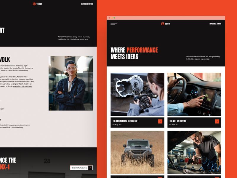 VAYRON — Electric Vehicle Website Template