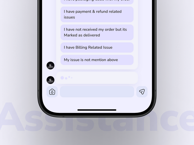 Chat boat for help Section of e-commerce app by Abdul Rahim