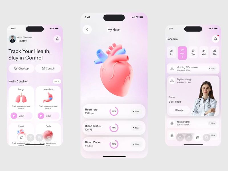 HealSync - Healthcare Mobile App Design