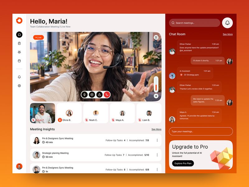 AI Meeting & Collaboration Dashboard