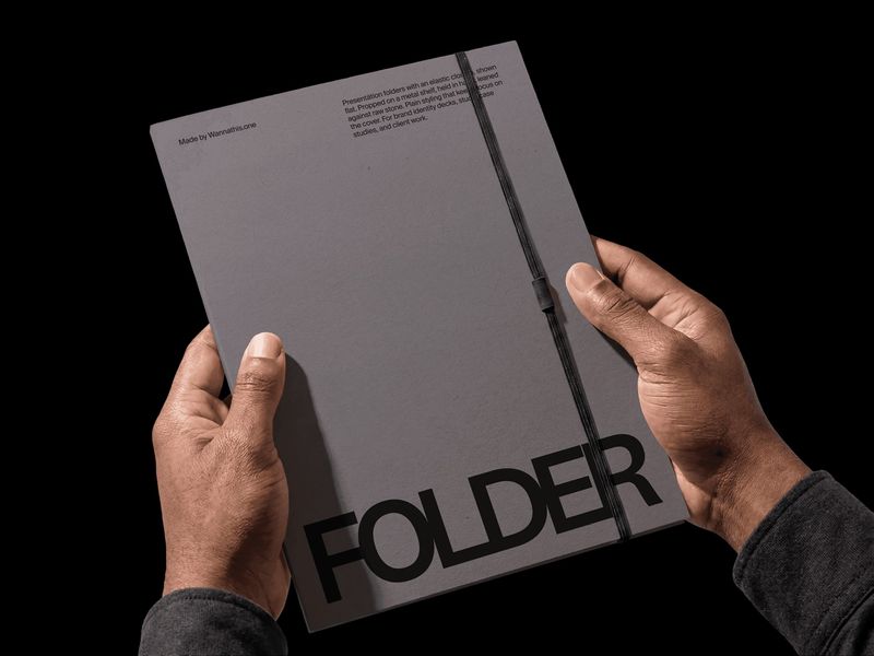 Presentation Folder Mockup in Hands