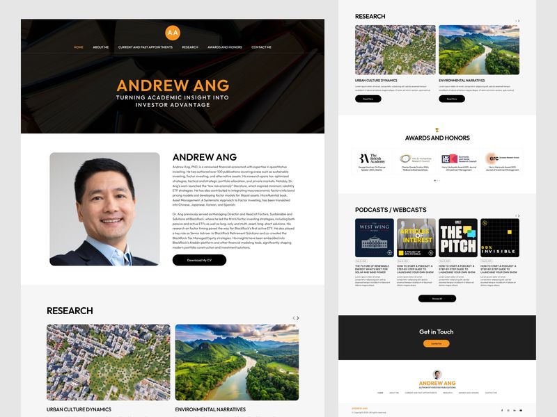 Personal Portfolio Website UI Design