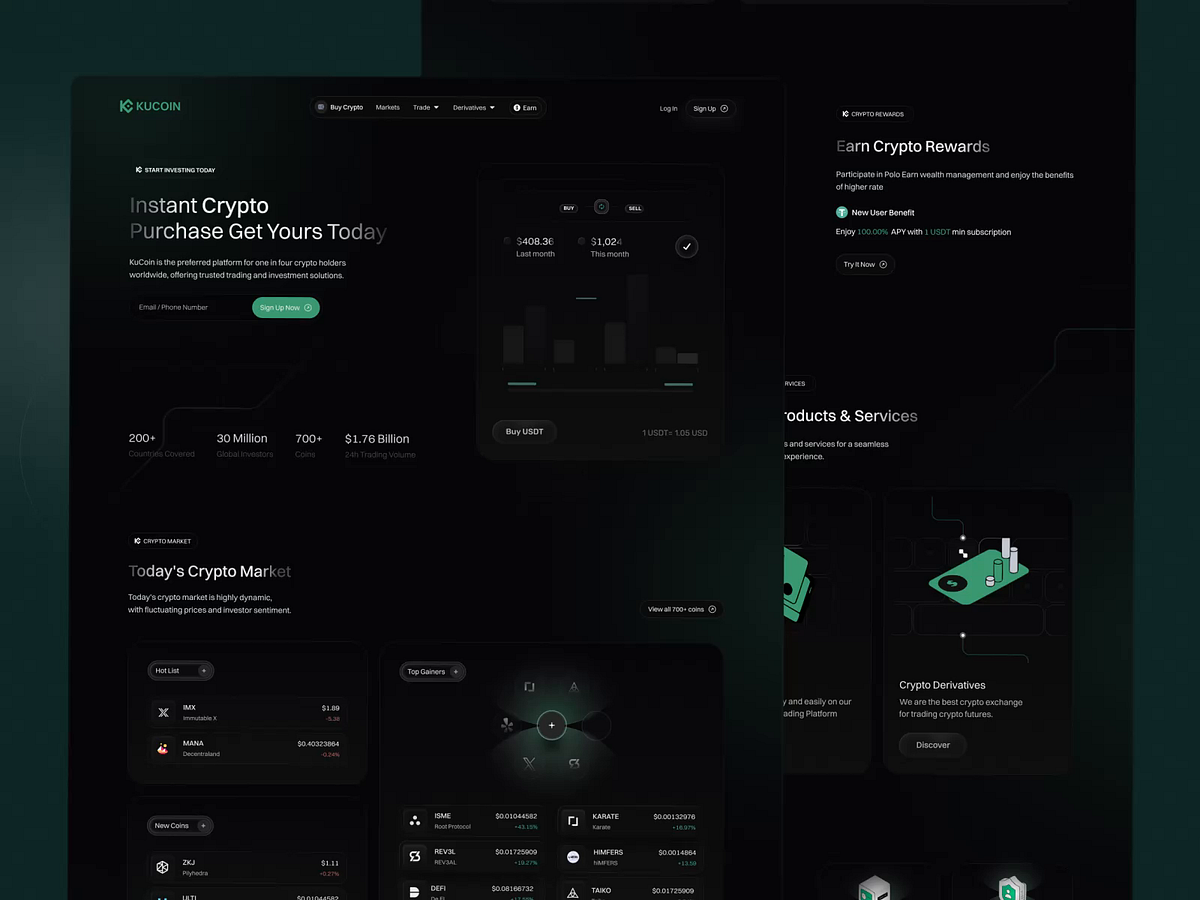 KuCoin Redesign Concept — 3D Motion & Web3 Design Image 0