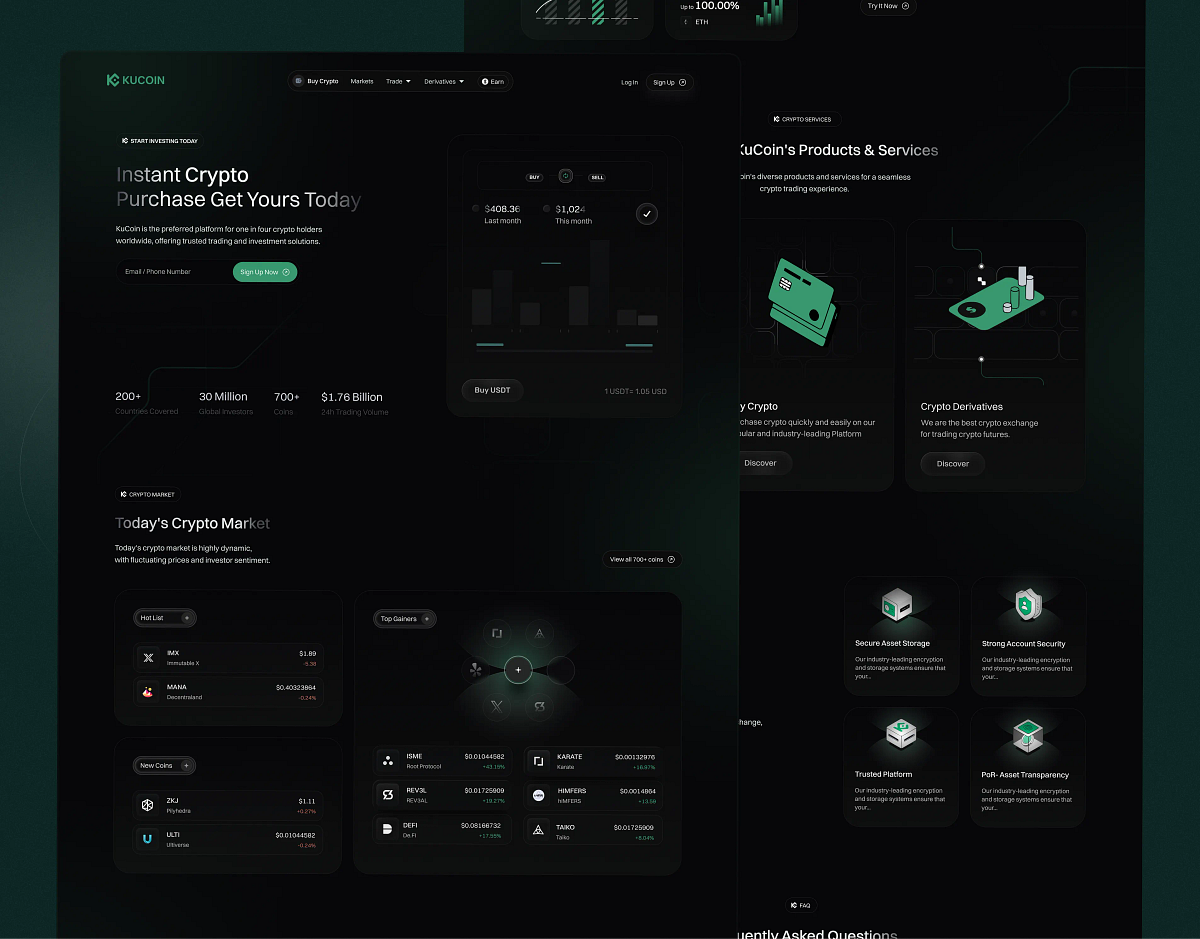 KuCoin Redesign Concept — 3D Motion & Web3 Design Image 1