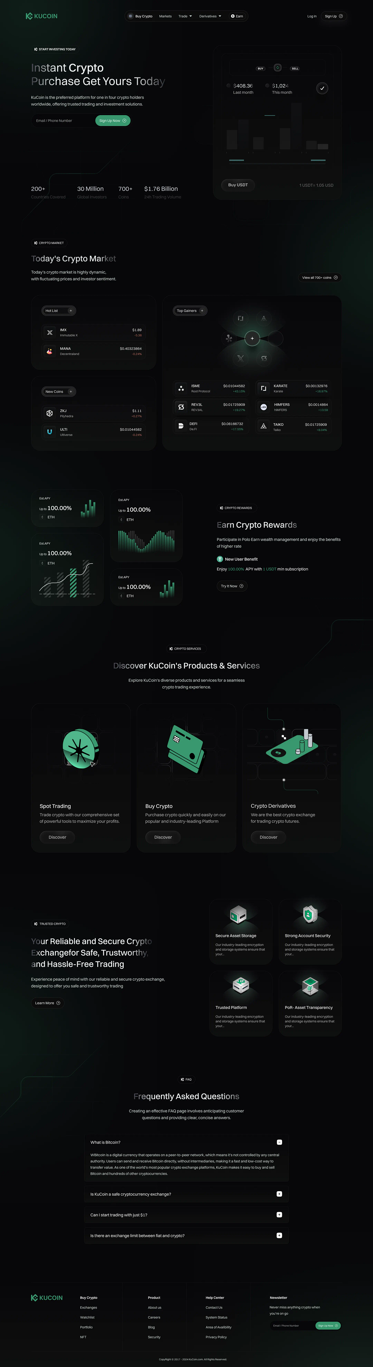 KuCoin Redesign Concept — 3D Motion & Web3 Design Image 2