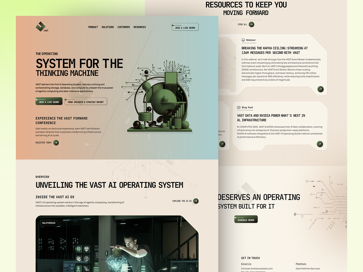 VAST Data — AI 3D Website Animation Image 1