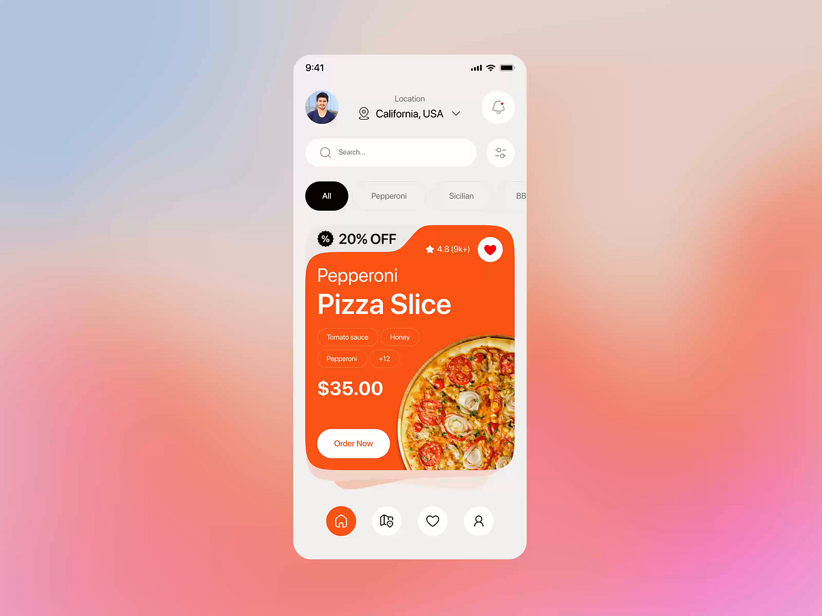 Peppino Pizza Concept -  Ui Animation
