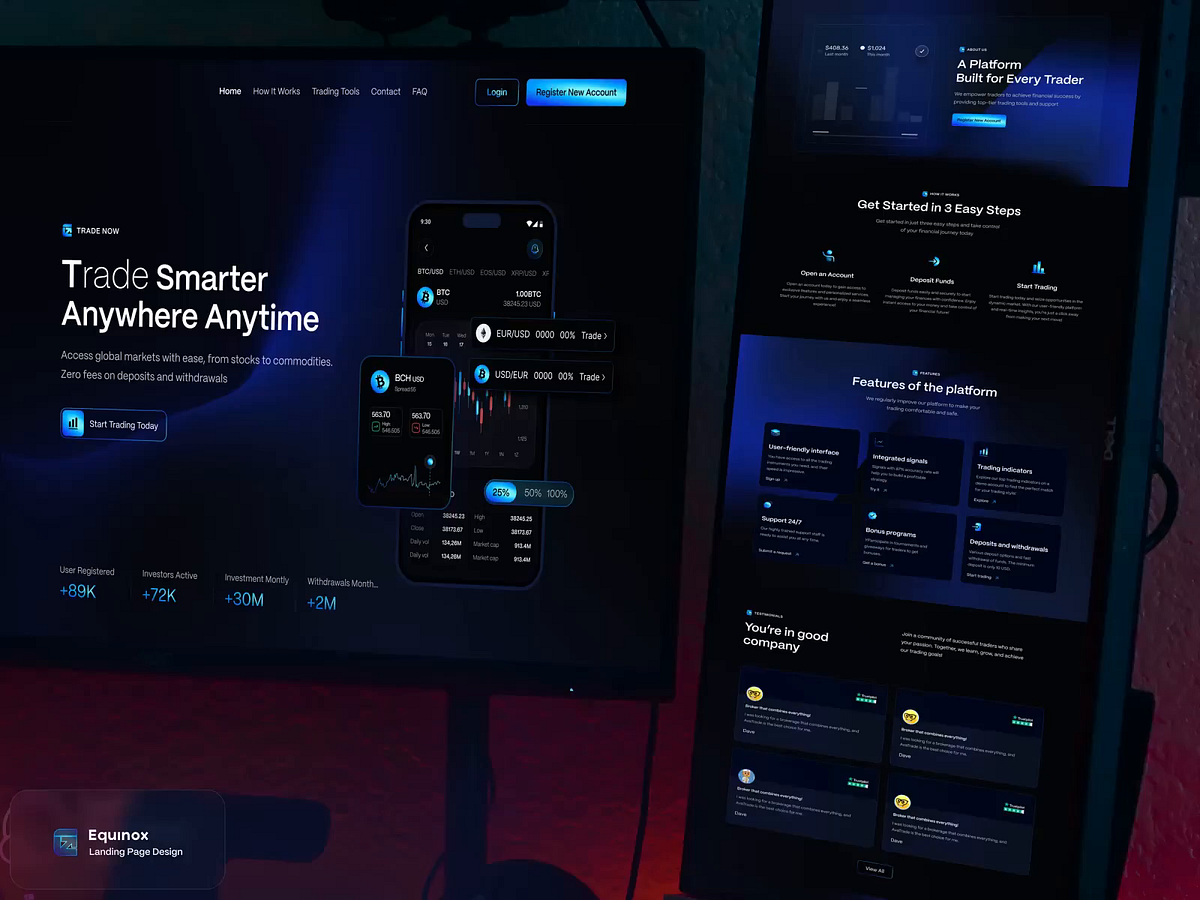 Trading Platform - 3D Website Concept