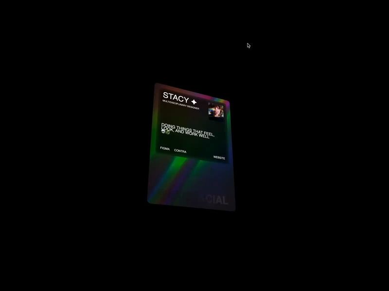 Interactive holographic card