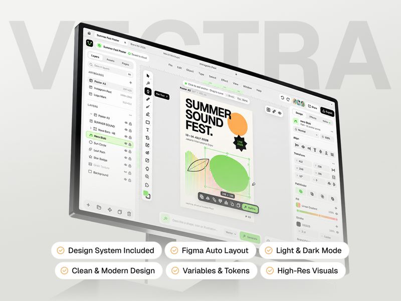 Vectra — Vector Software UI Kit - SaaS design asset by UI8