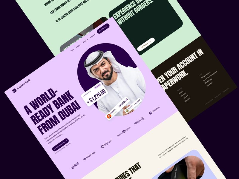 Fintech Service Website Design | Digital Banking | Home page