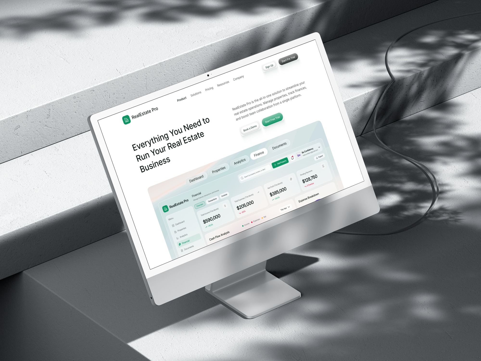 Property Management SaaS Website UI/UX | Product Overview Image 0