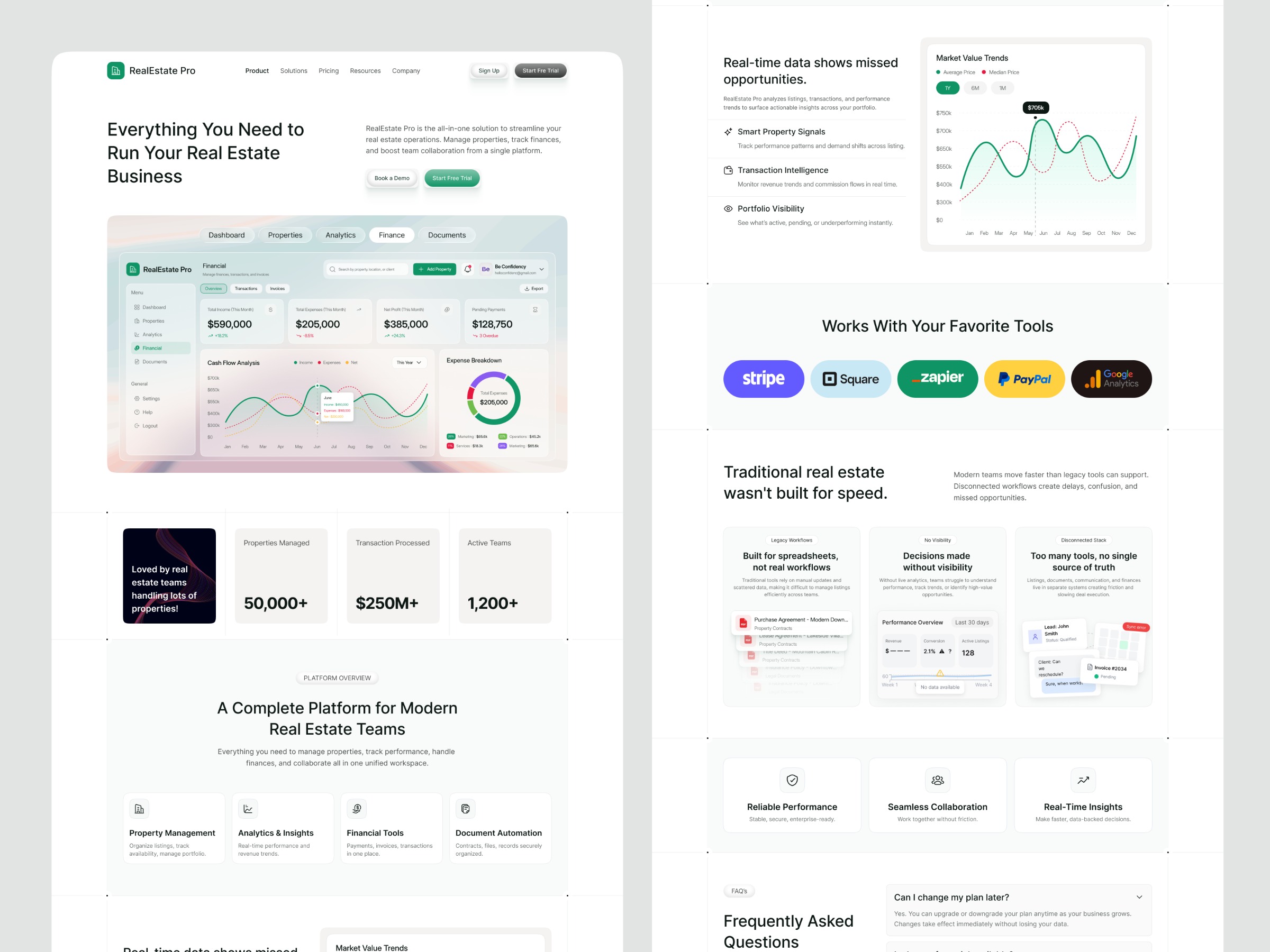 Property Management SaaS Website UI/UX | Product Overview Image 1