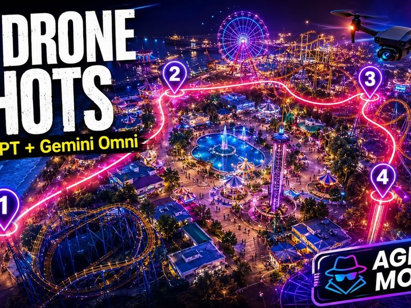 How to Make Cinematic AI Drone Shots Using  ChatGPT + Gemini Omni Flash — Full Workflow