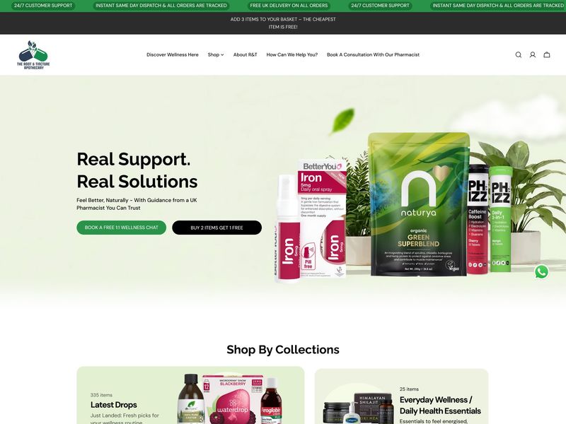 The Root & Tincture | Holistic Wellness E-commerce UI