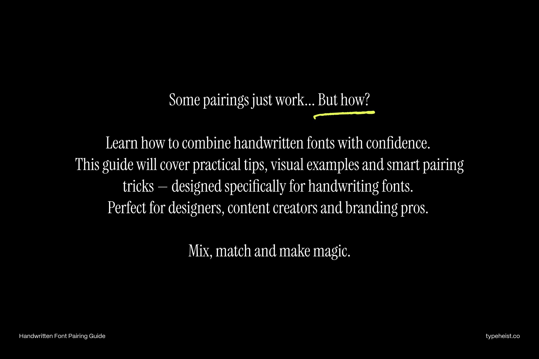 Handwritten Font Pairing Guide | TYPEHEIST Image 0