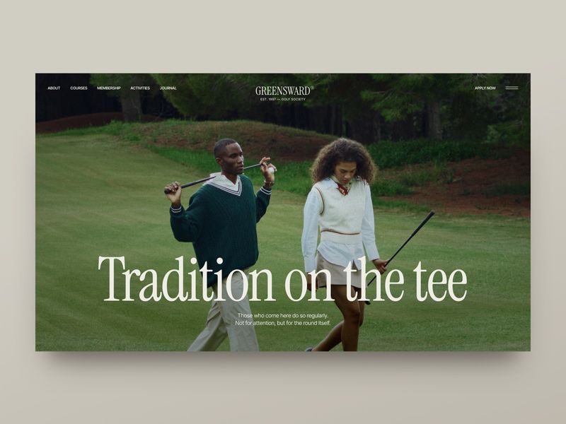 Golf Club Landing Page Design