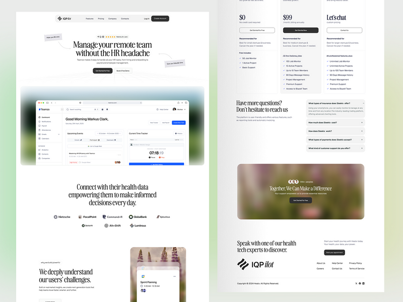 IQPilot - Full Landing Page Design