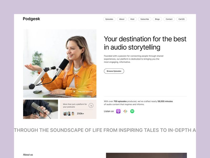 Podgeek - Podcast & Audio Website Template