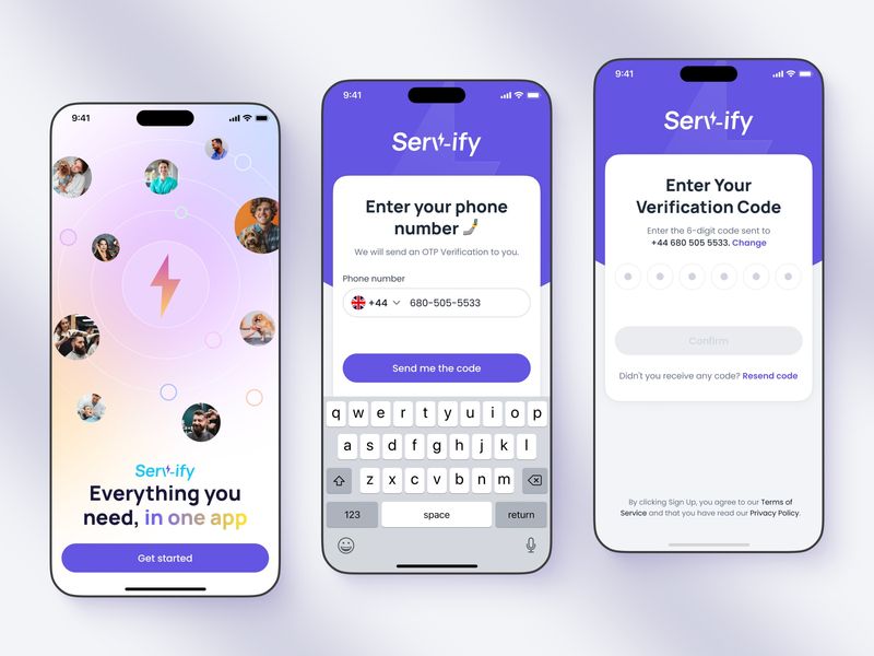 Servify - On Demand Service App (Onboarding)