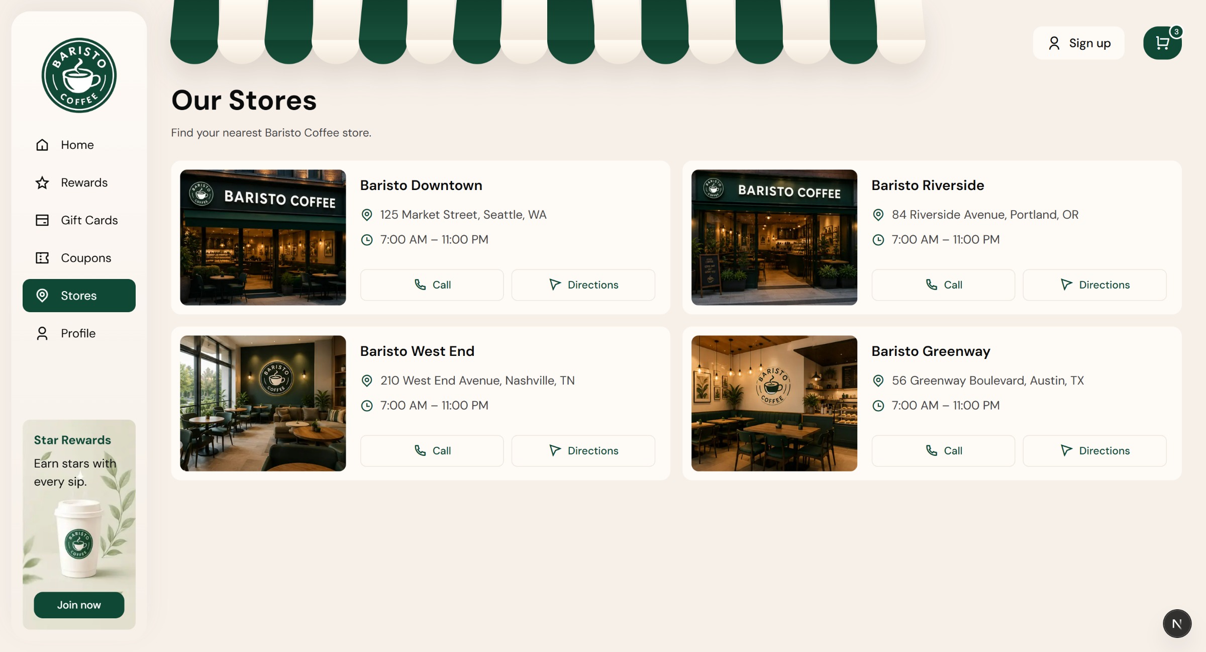 Baristo - Coffee Shop & Online Ordering React Next.js Template  Image 4