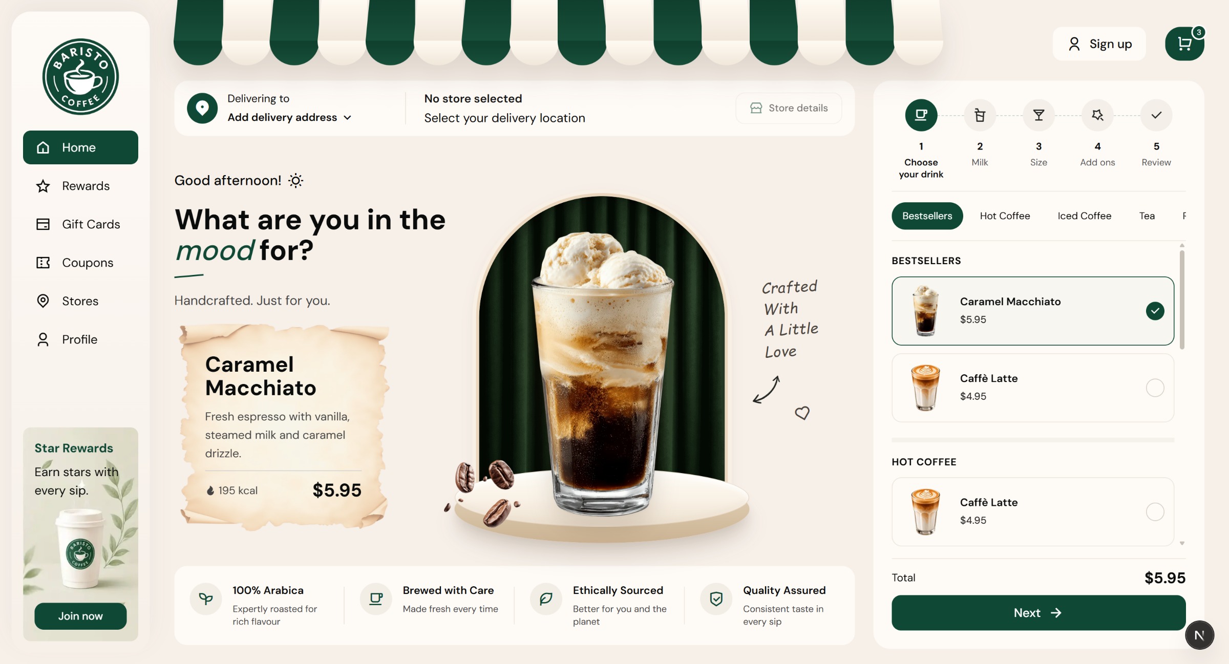 Baristo - Coffee Shop & Online Ordering React Next.js Template  Image 0