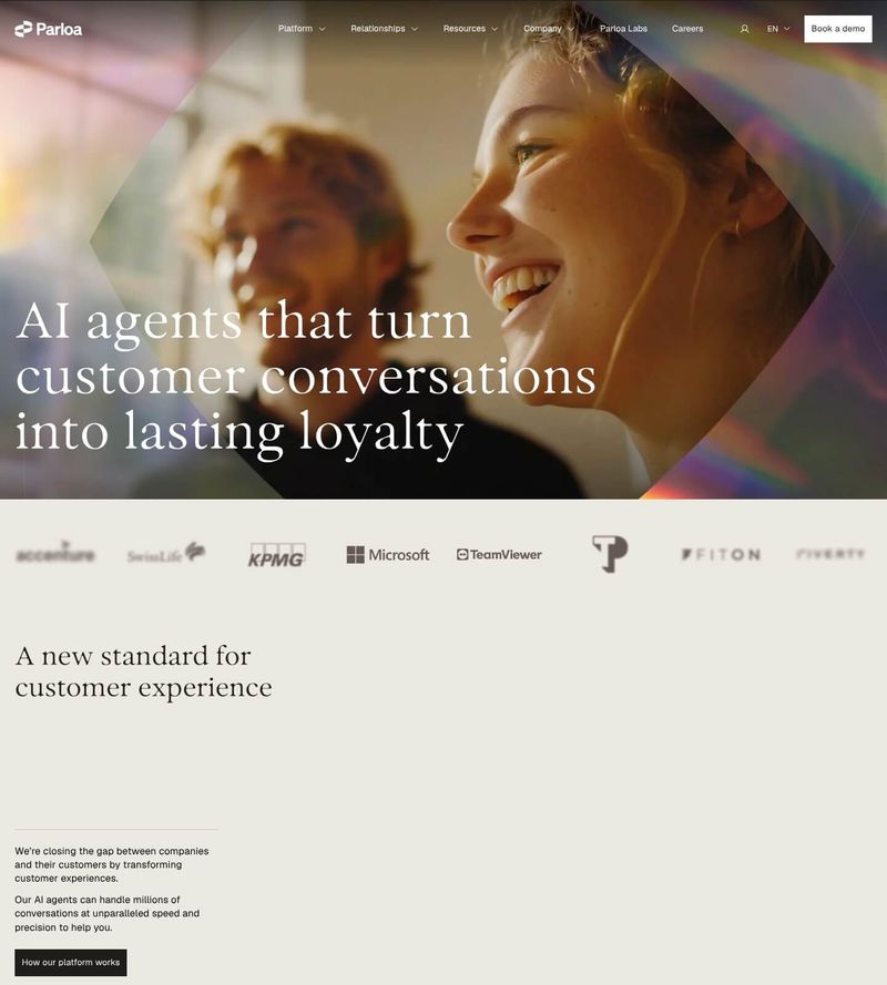 Screenshot taken from parloa.com