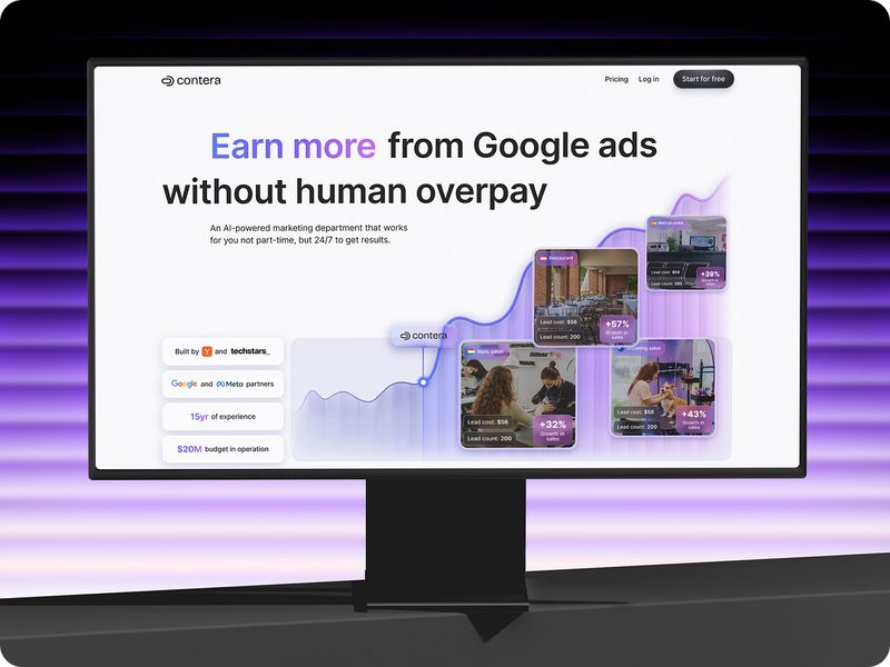 Contera – AI Marketing SaaS Website Design