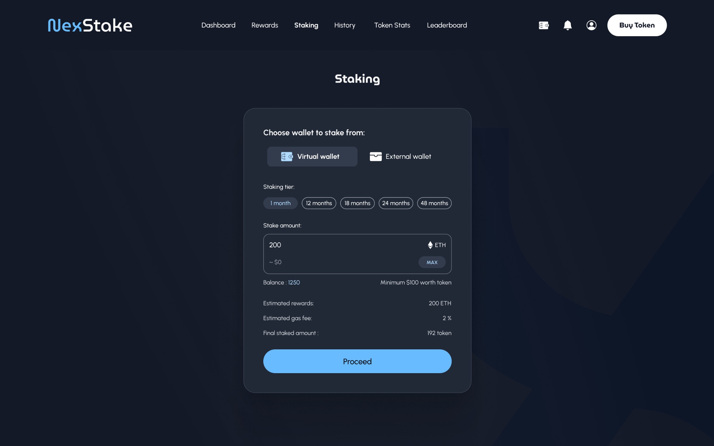 NexStake – Modern Crypto Staking 