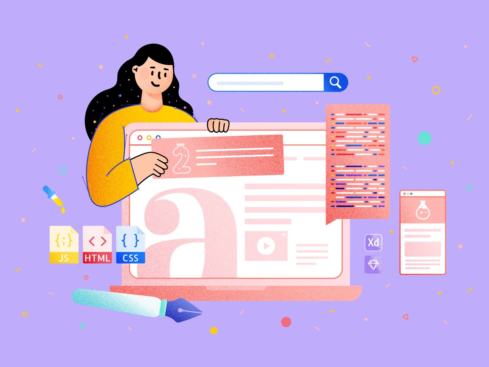 Code Meets Creativity β¨π» by Wackymons I Illustrator