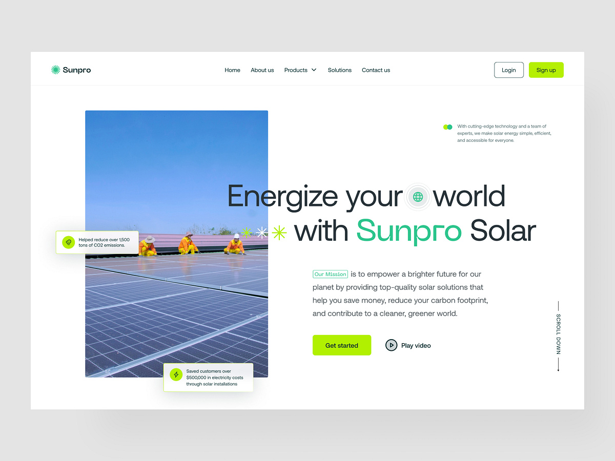 Sunppro - Solar website design