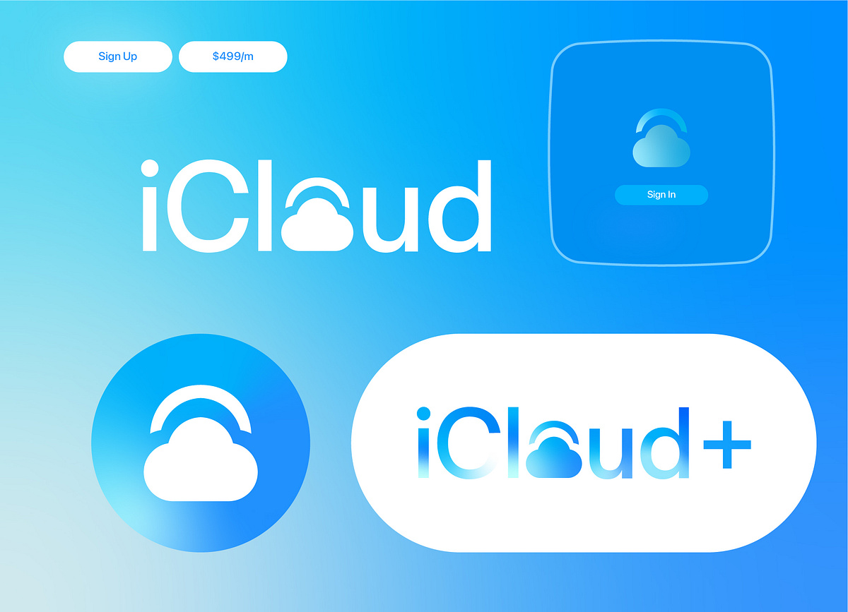 iCloud Logo Redesign | Cloud/ Apple/ Storage/ Abstract
