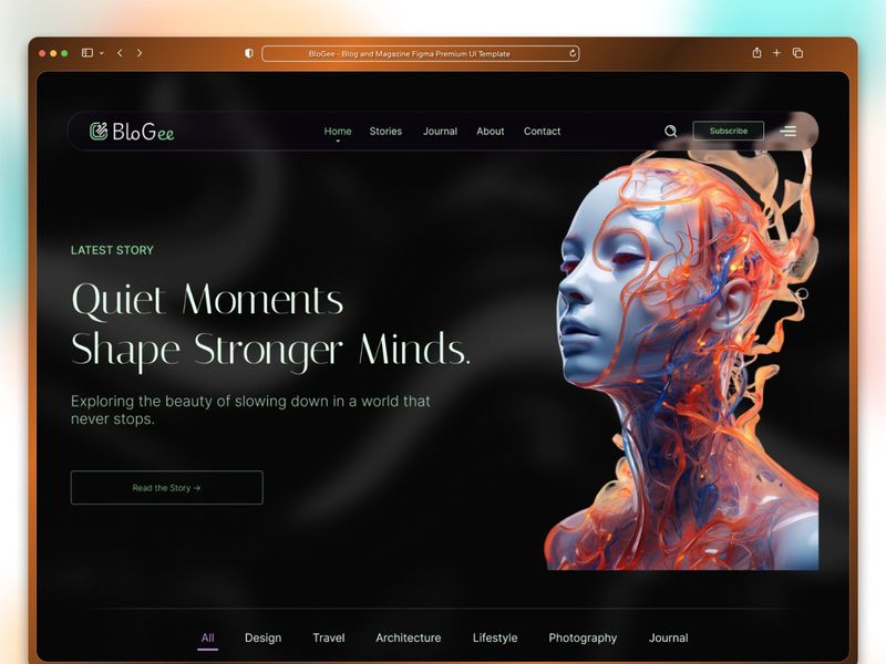 Blogee - Premium Blog and Magazine Figma UI Template