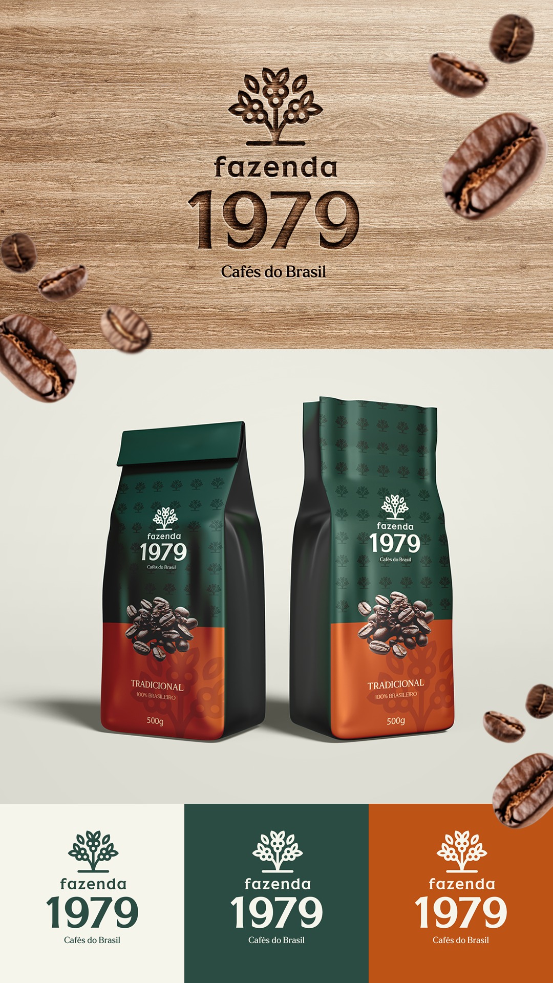 Criação de logomarca e identidade visual para a Fazenda 1979